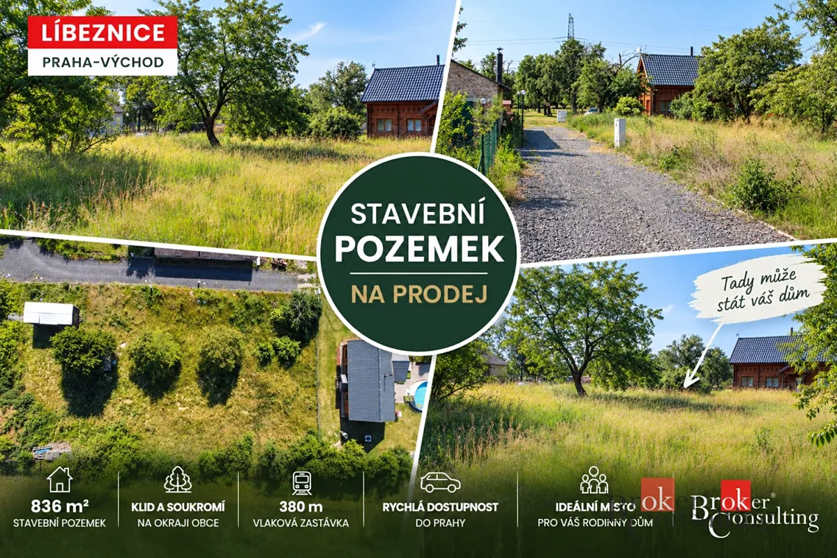 Prodej stavebního pozemku 836 m²