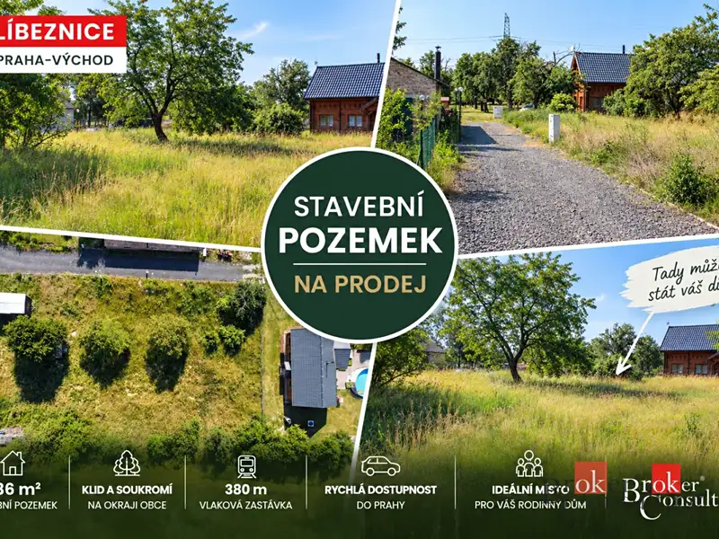 Prodej stavebního pozemku 836 m², Líbeznice – náhled fotky 1