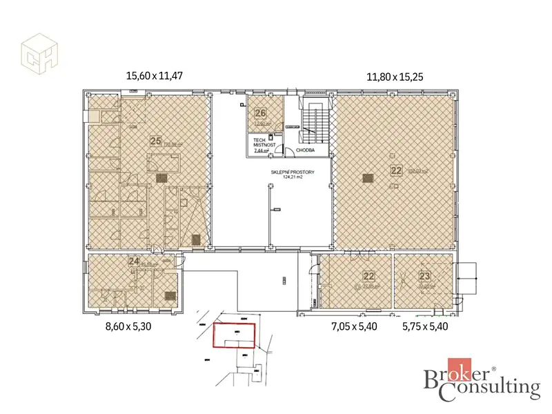 Prodej obchodního prostoru 488 m², Mlékojedy – náhled fotky 3