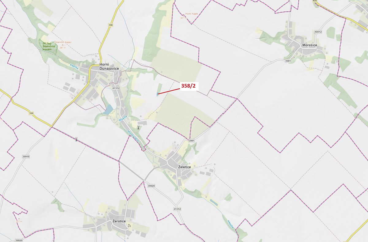 Dražba lesa 573 m², Horní Dunajovice – fotka 1 z 3