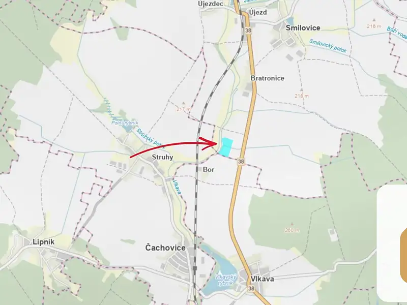Prodej pole 37056 m², Smilovice – náhled fotky 3