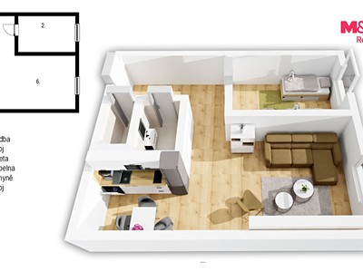 Wohnung 2+kk zum Kauf, 43 m² (3 von 27)