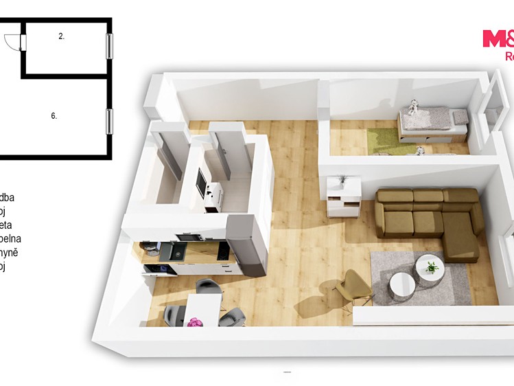 Wohnung 2+kk zum Kauf, 43 m² (3 von 27)