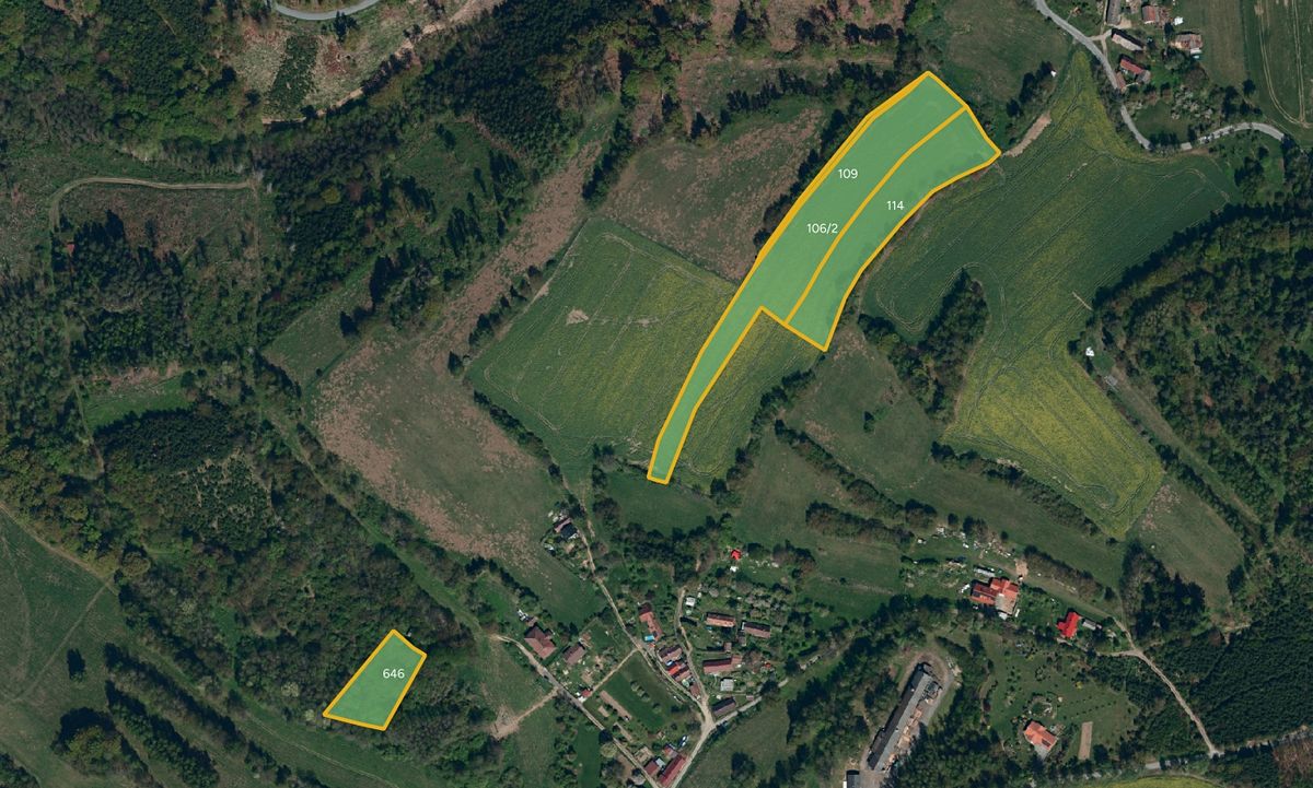 Prodej pole 21446 m², Kaliště – fotka 1 z 3