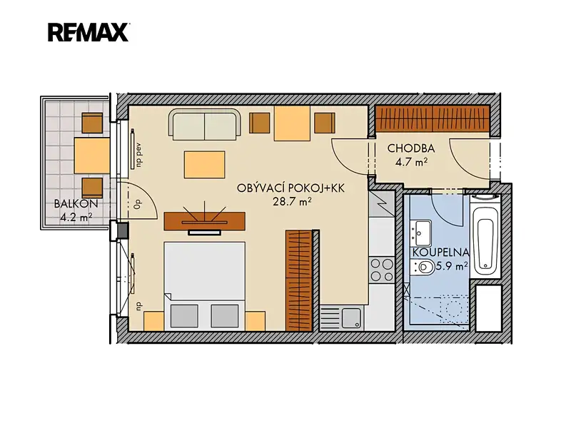 Prodej bytu 1+kk 44 m², Praha – náhled fotky 2