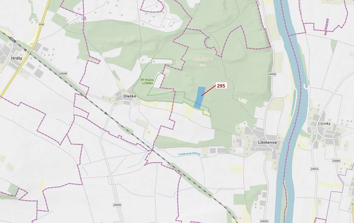 Dražba lesa 33642 m², Libotenice – fotka 1 z 3