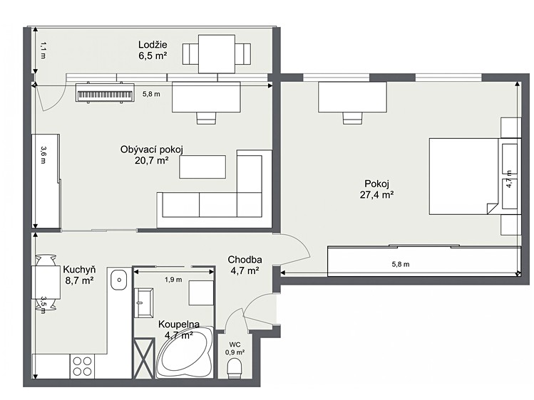 Wohnung 2+kk zum Kauf, 67 m² (16 von 16)