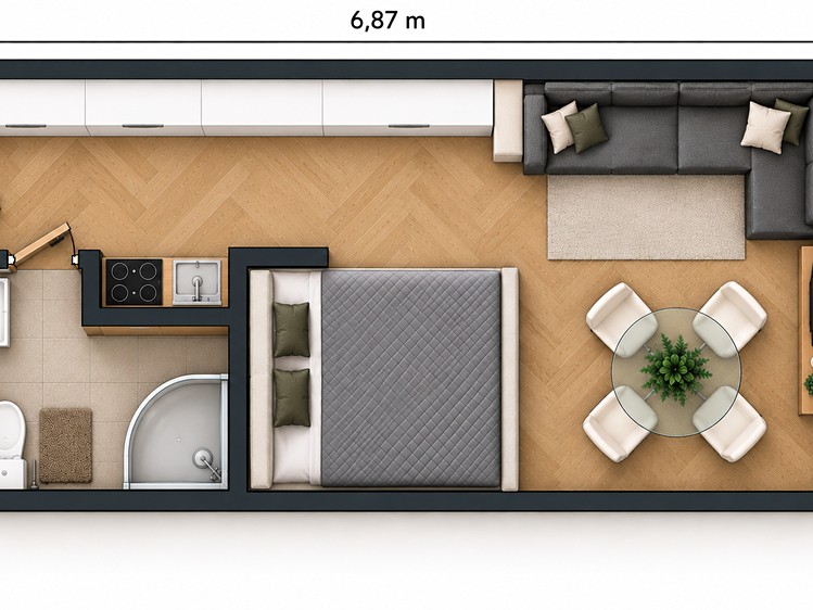 Wohnung 1+kk zum Kauf, 23 m² (2 von 20)