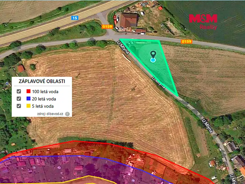 Prodej stavebního pozemku 1446 m², Úštěk – náhled fotky 2