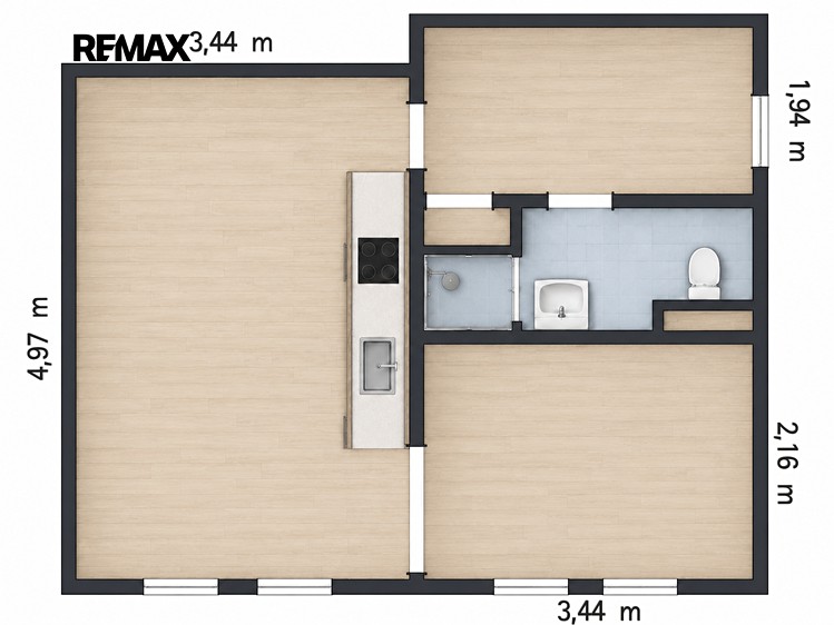 Квартира 2+kk на продаж, 37 м² (9 з 11)