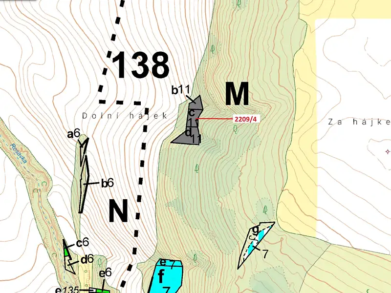 Dražba lesa 594 m², Horní Dunajovice – náhled fotky 3