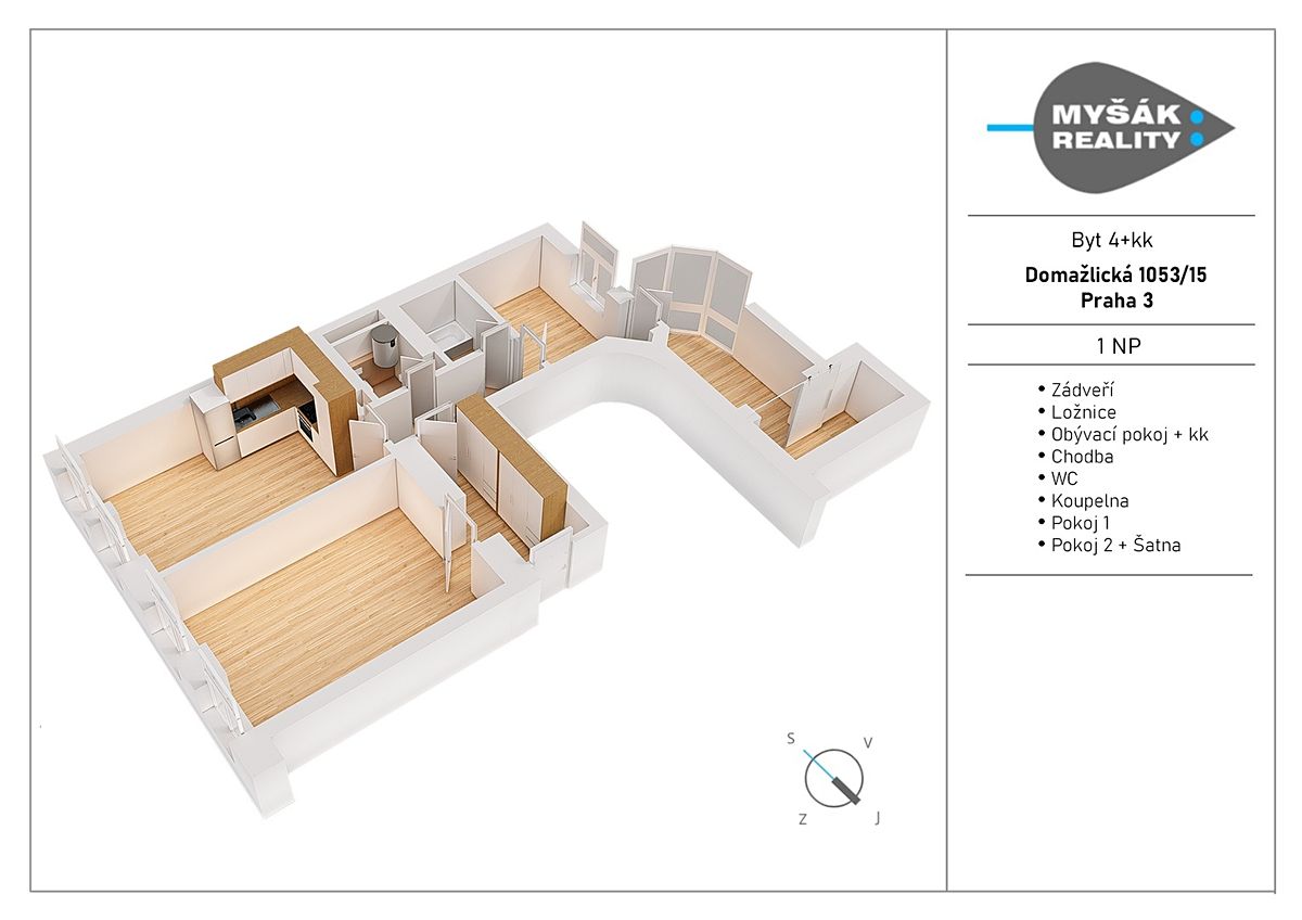Pronájem bytu 4+kk 85 m², Praha – fotka 1 z 3