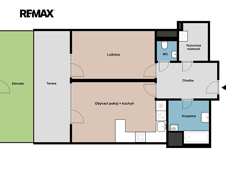Квартира 2+kk в оренду, 55 м² (44 з 44)