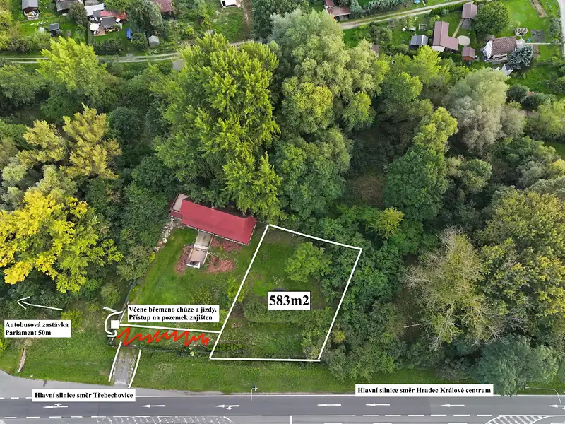 Prodej stavebního pozemku 583 m², Hradec Králové – náhled fotky 1