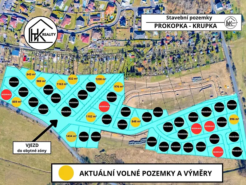 Prodej stavebního pozemku 955 m², Krupka – náhled fotky 2