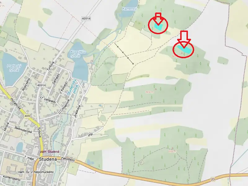 Prodej lesa 4659 m², Studená – náhled fotky 1
