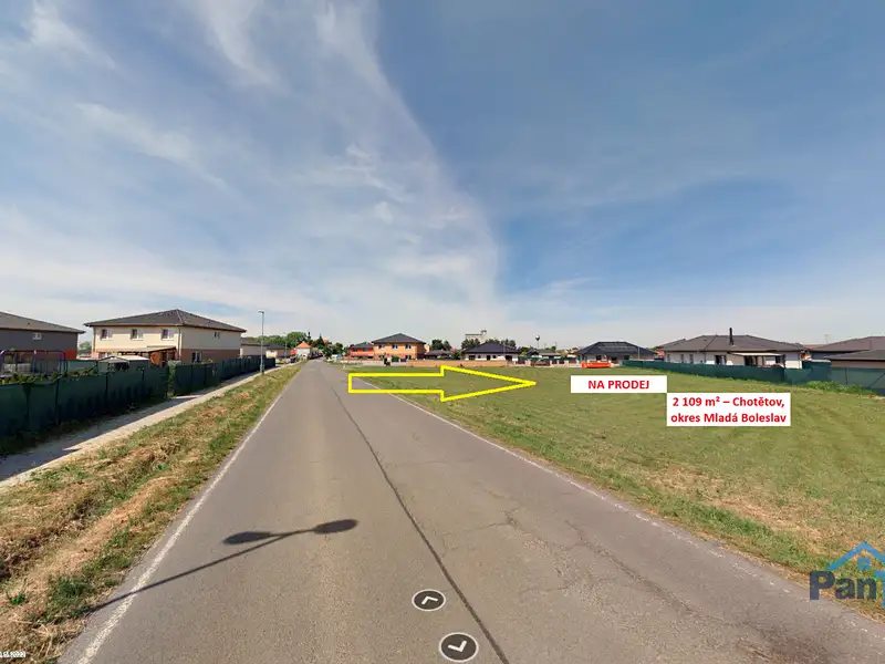Prodej stavebního pozemku 2109 m², Chotětov – náhled fotky 1
