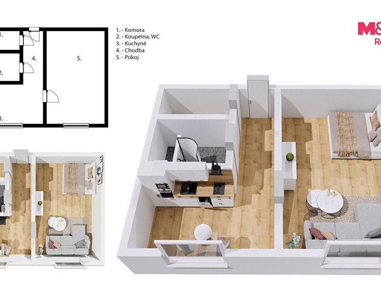 Wohnung 1+1 zum Kauf, 32 m² (10 von 14)