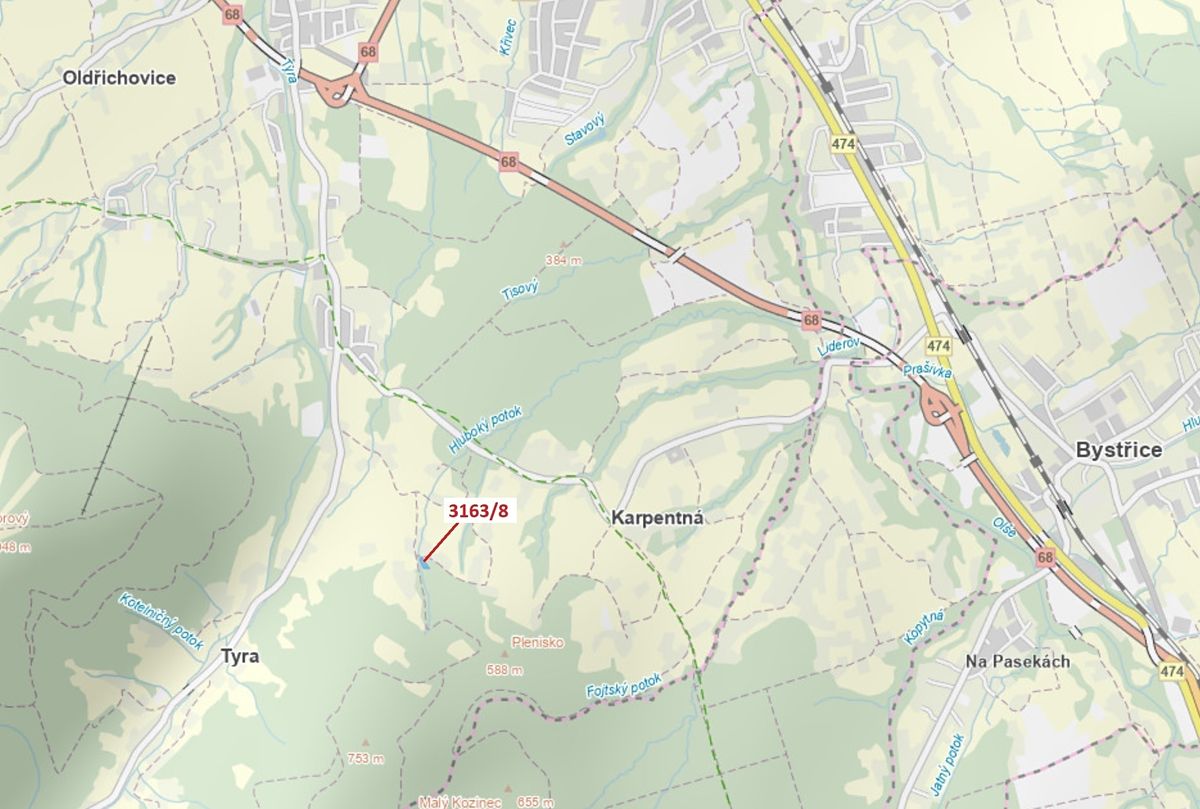 Dražba lesa 1981 m², Třinec – fotka 1 z 3