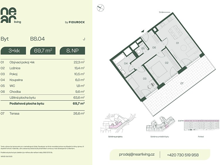 Квартира 3+kk на продаж, 69 м² (7 з 7)