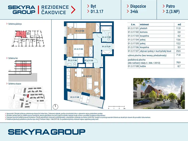 Prodej bytu 3+kk 72 m², Praha – náhled fotky 2