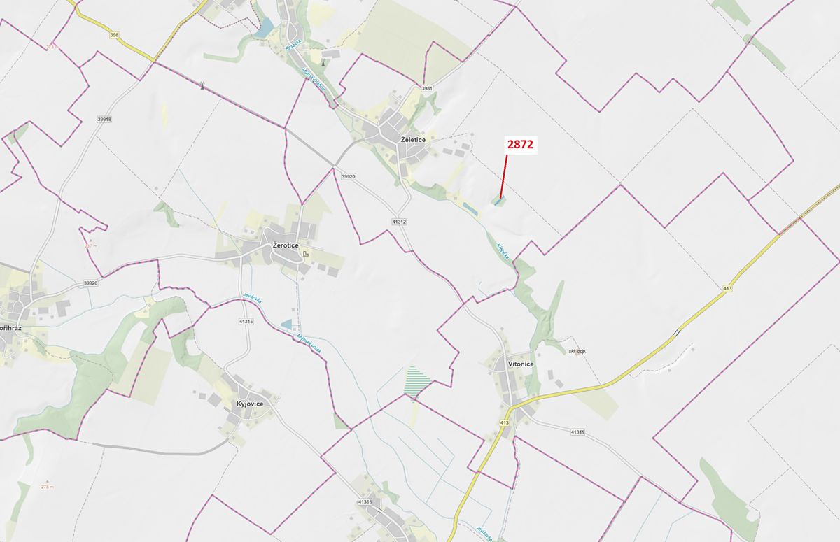 Dražba lesa 1391 m², Želetice – fotka 1 z 3