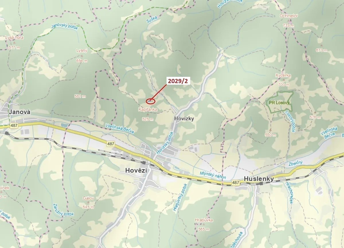 Dražba lesa 788 m²