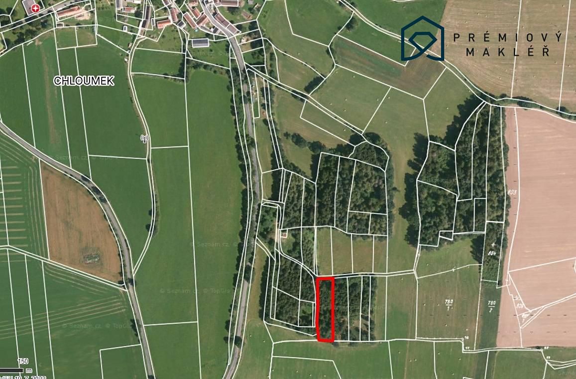 Prodej lesa 2066 m², Kasejovice – fotka 1 z 3