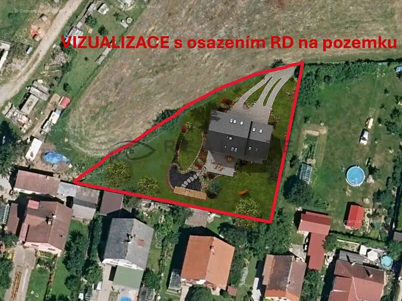 Prodej stavebního pozemku 1203 m², Dubičné – náhled fotky 3