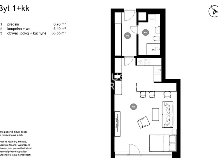 The 1+kk flat for sale, 54 m² (13 of 13)