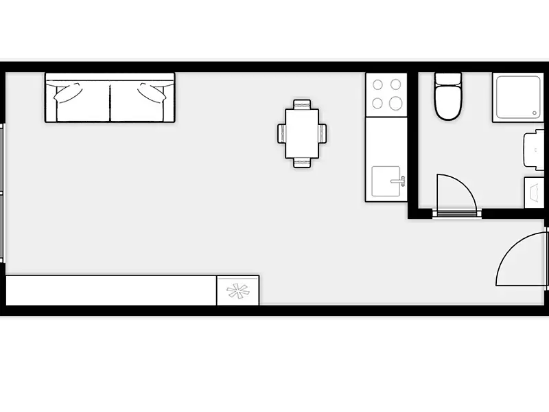 Pronájem bytu 1+kk 22 m², Praha – náhled fotky 3