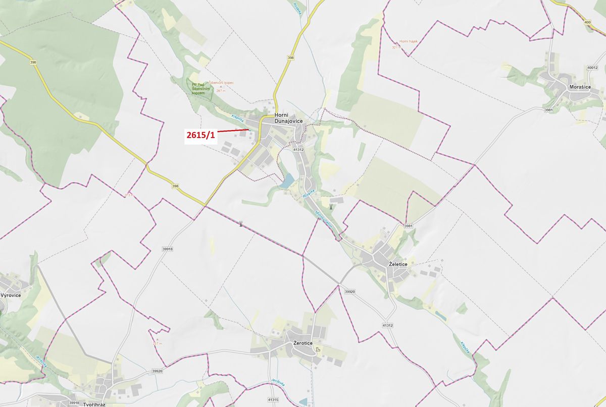 Dražba lesa 478 m², Horní Dunajovice – fotka 1 z 3