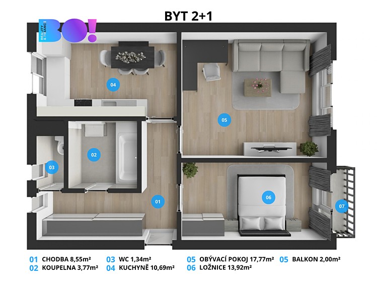 Wohnung 2+1 zum Kauf, 53 m² (24 von 30)