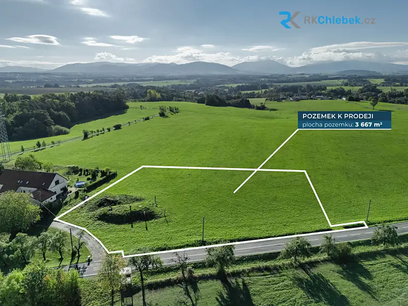 Prodej stavebního pozemku 3667 m², Bruzovice – náhled fotky 1
