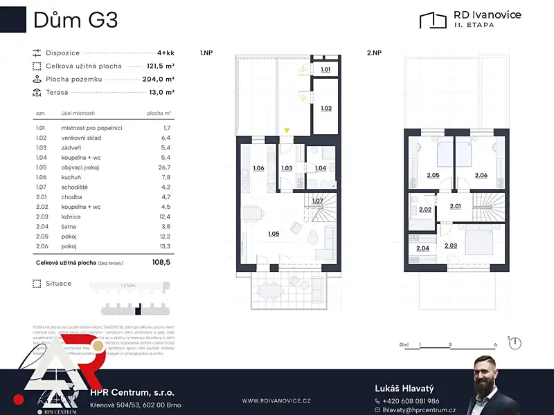 Prodej rodinného domu 122 m², pozemek 204 m², Brno – náhled fotky 2