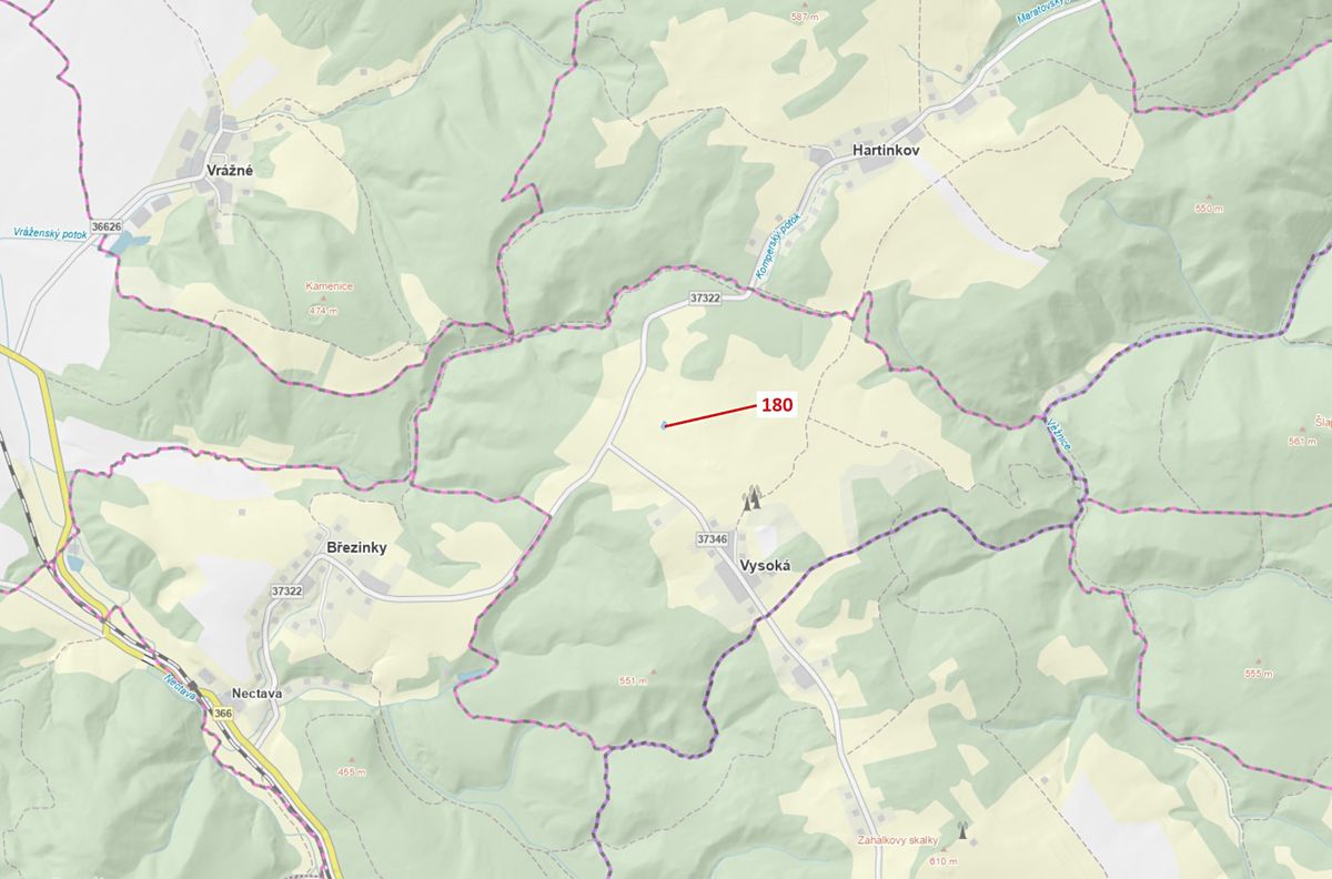 Dražba lesa 568 m², Jenišovice – fotka 1 z 3