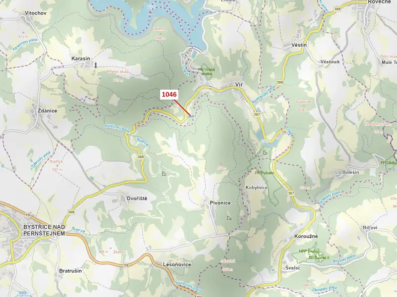 Dražba lesa 2432 m², Vír – náhled fotky 1
