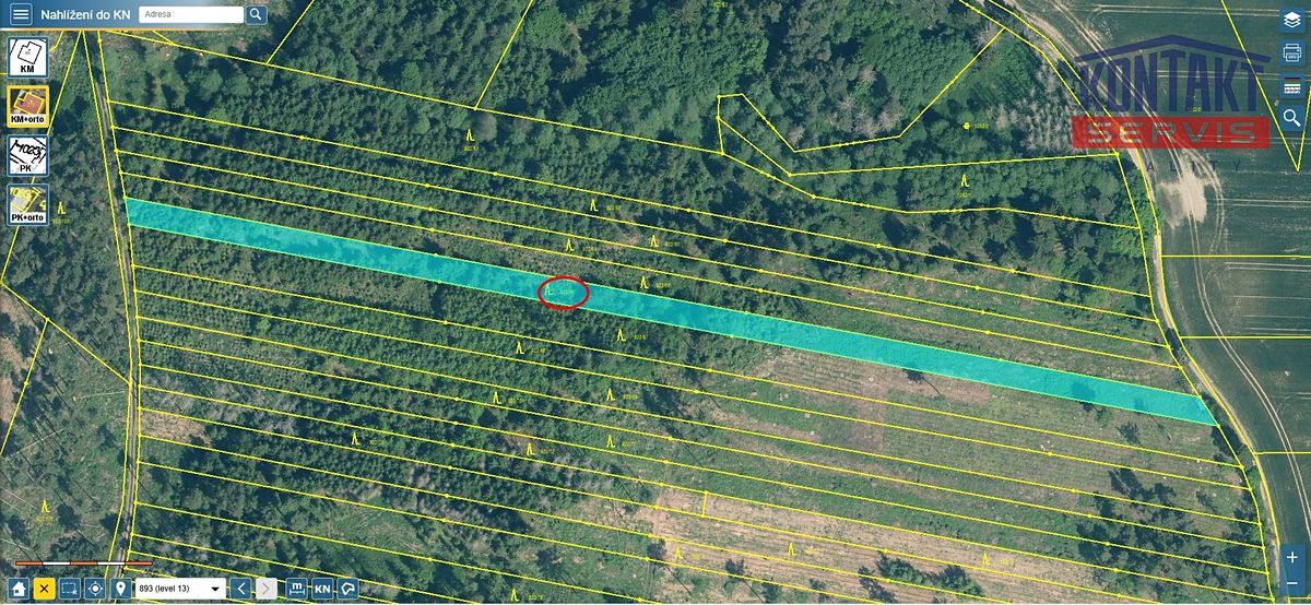 Prodej lesa 32955 m², Jickovice – fotka 1 z 3