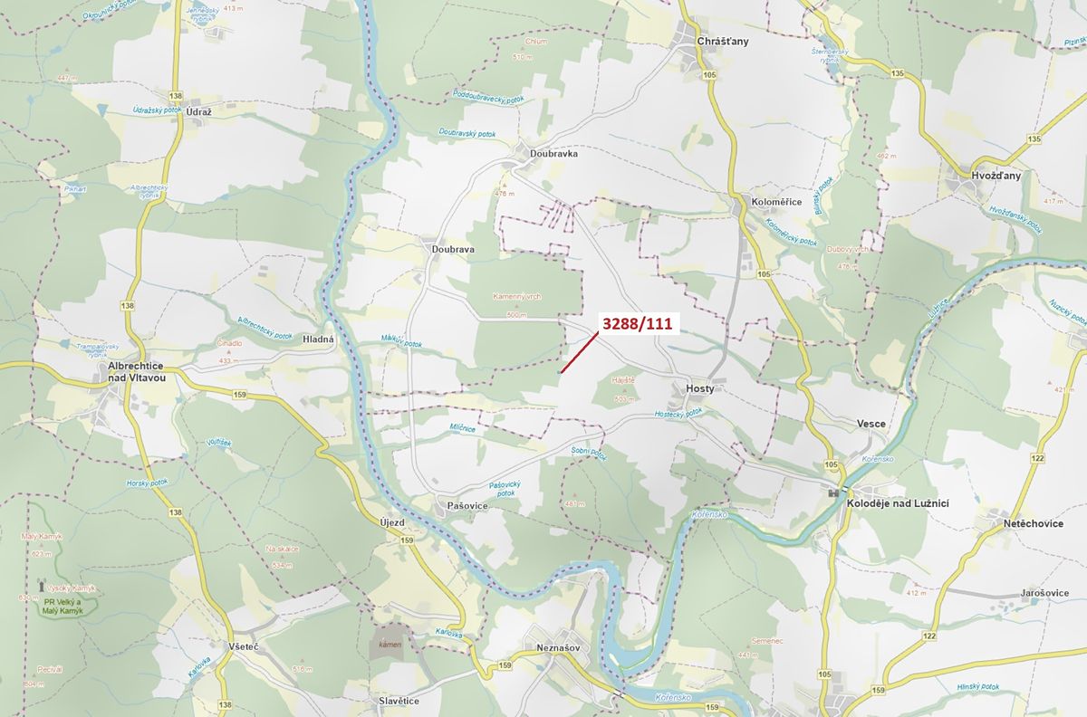 Dražba lesa 978 m², Hosty – fotka 1 z 3