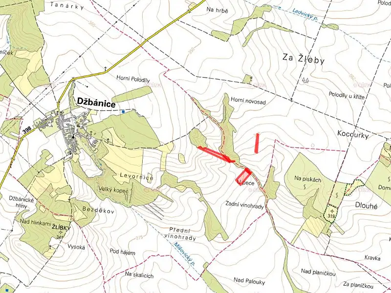 Prodej pole 6896 m², Džbánice – náhled fotky 2