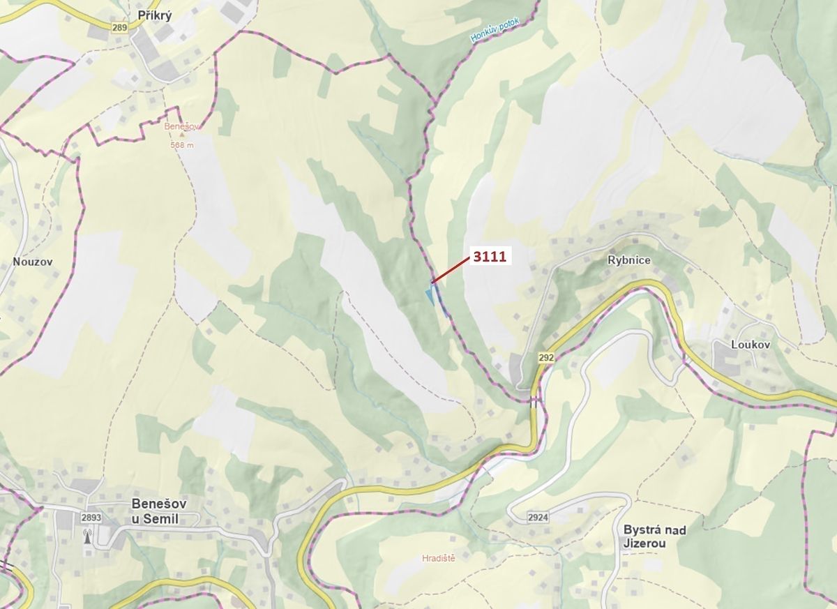 Dražba lesa 2958 m², Benešov u Semil – fotka 1 z 3