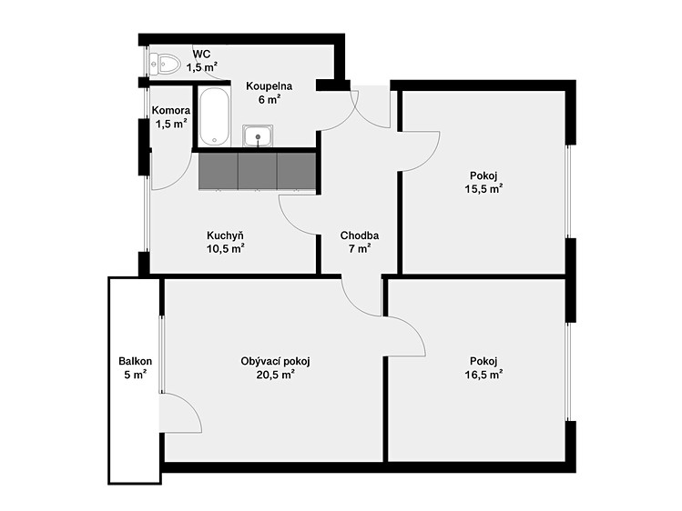 Prodej bytu 3+1, 80 m² (20 z 26)