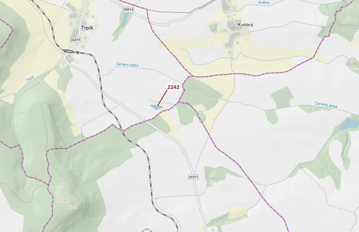 Dražba lesa 3972 m², Trpík – fotka 1 z 3