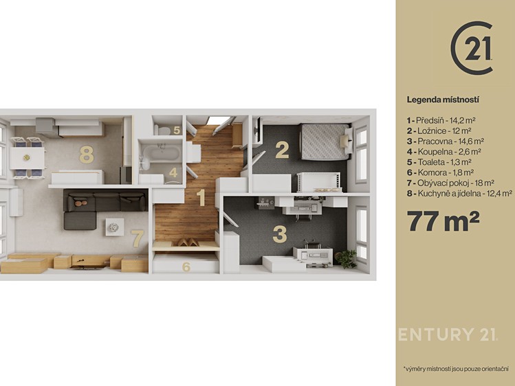 Wohnung 3+1 zum Kauf, 75 m² (25 von 28)
