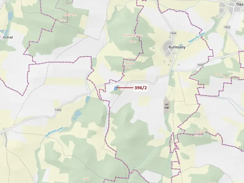 Dražba lesa 3340 m², Kuřimany – náhled fotky 1