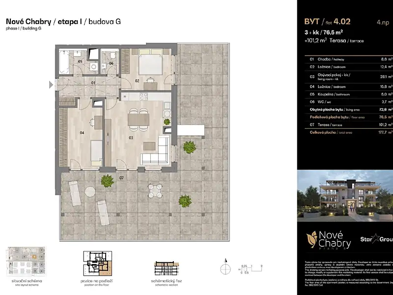 Prodej bytu 3+kk 76 m², Praha – náhled fotky 2