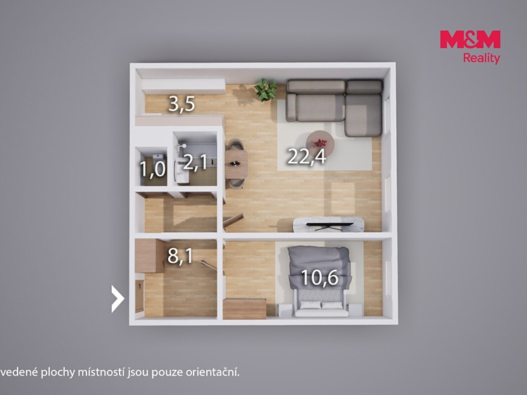 Квартира 2+kk на продаж, 48 м² (12 з 14)