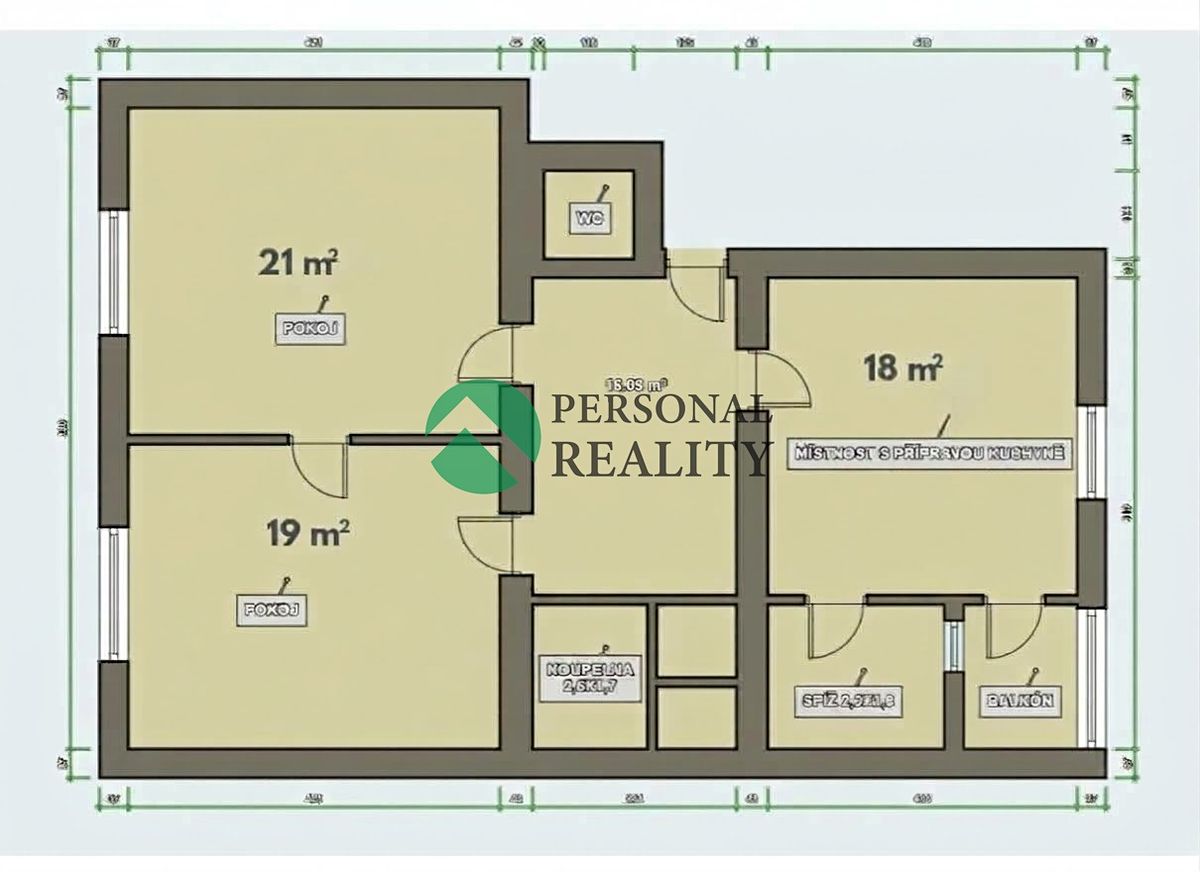 Prodej bytu 2+1 80 m²