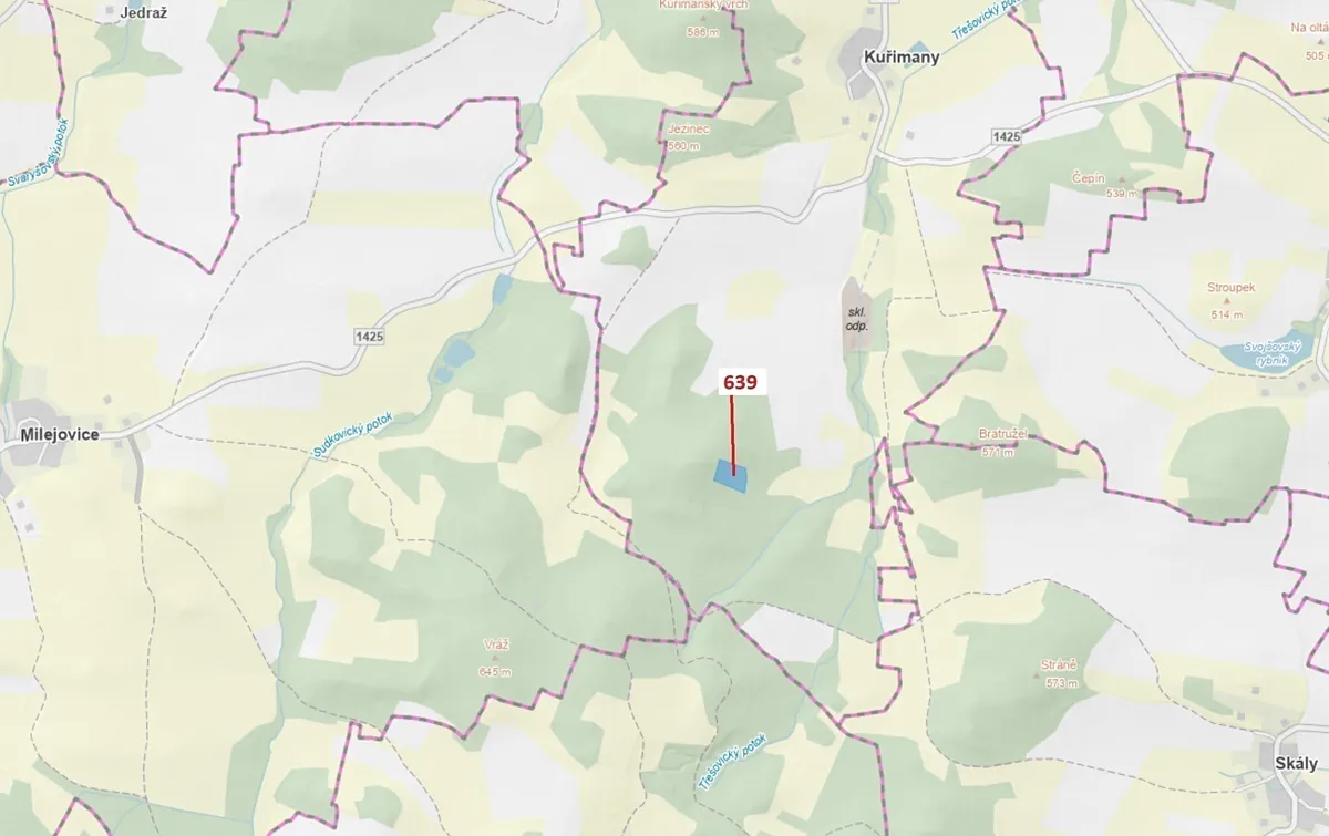Dražba lesa 8912 m²