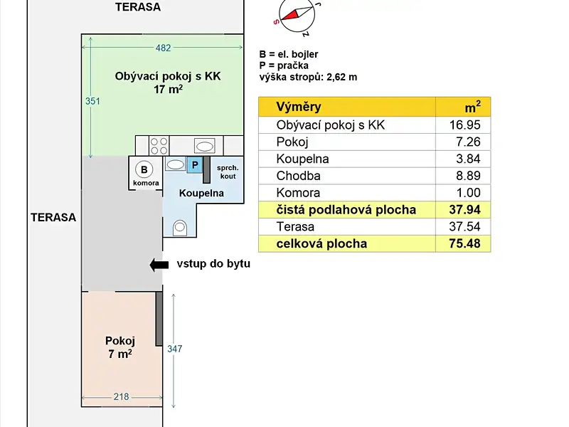 Pronájem bytu 2+kk 38 m², Praha – náhled fotky 3